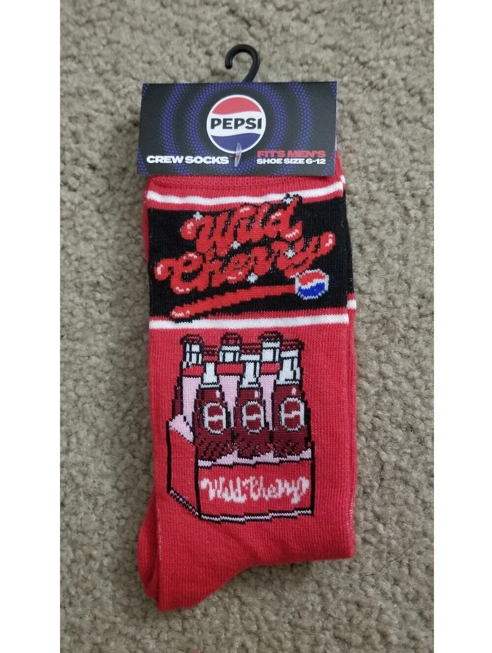Pepsi Wild Cherry Men's Crew Socks